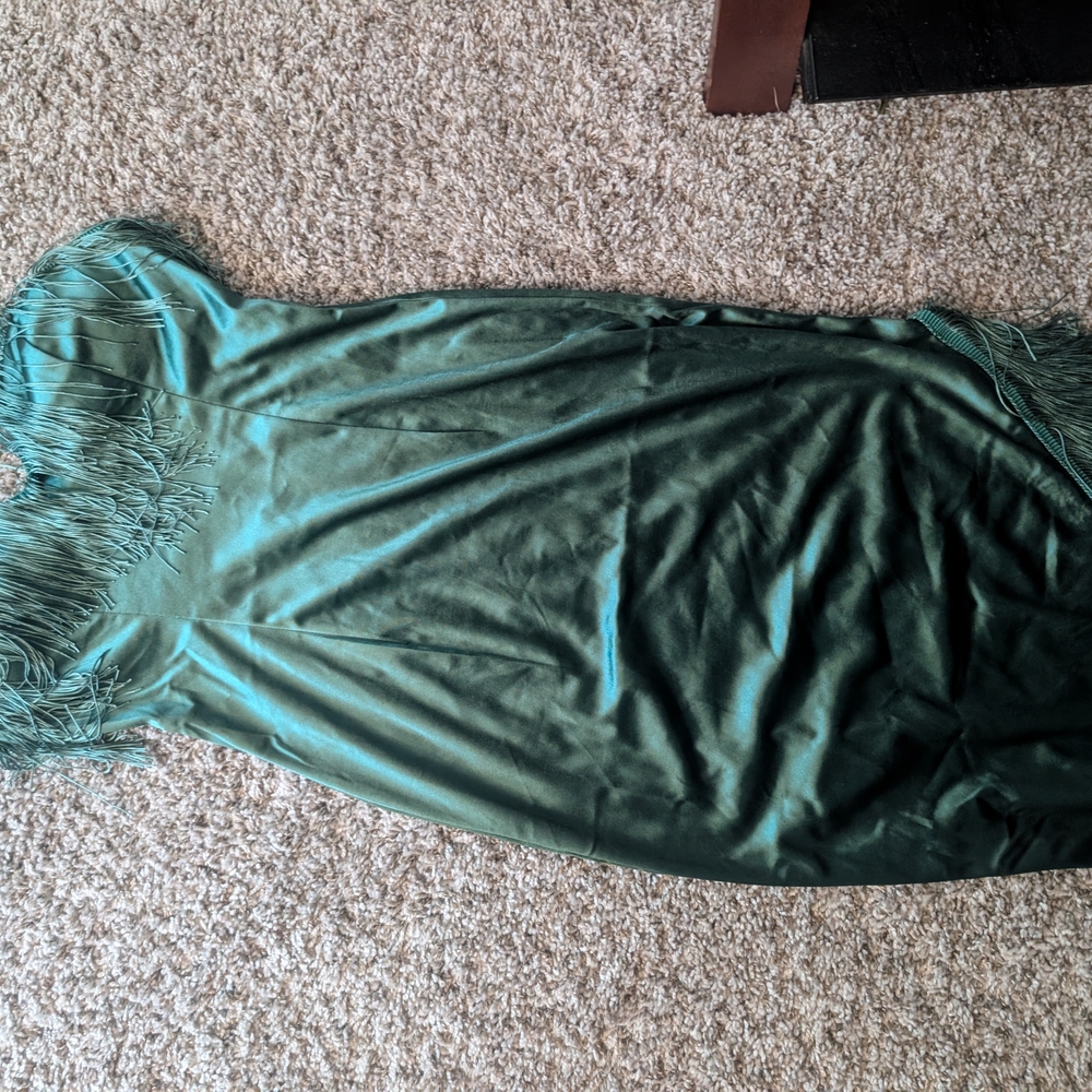 Fashion Nova Strapless Green Dress